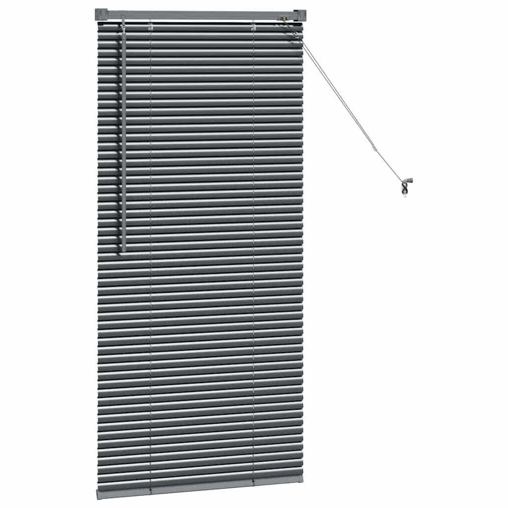 Venetian Blinds Manual Dark Grey 130 x 65 cm Aluminium
