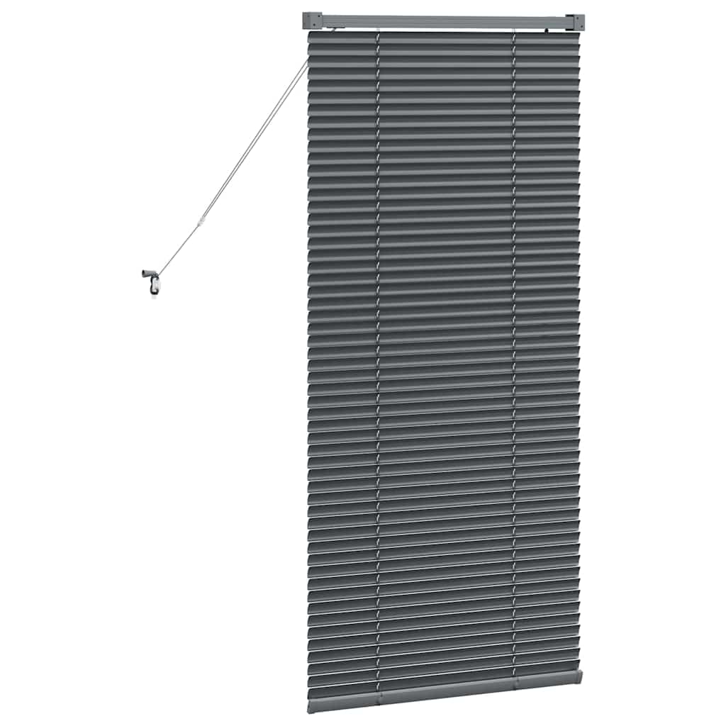 Venetian Blinds Manual Dark Grey 130 x 65 cm Aluminium
