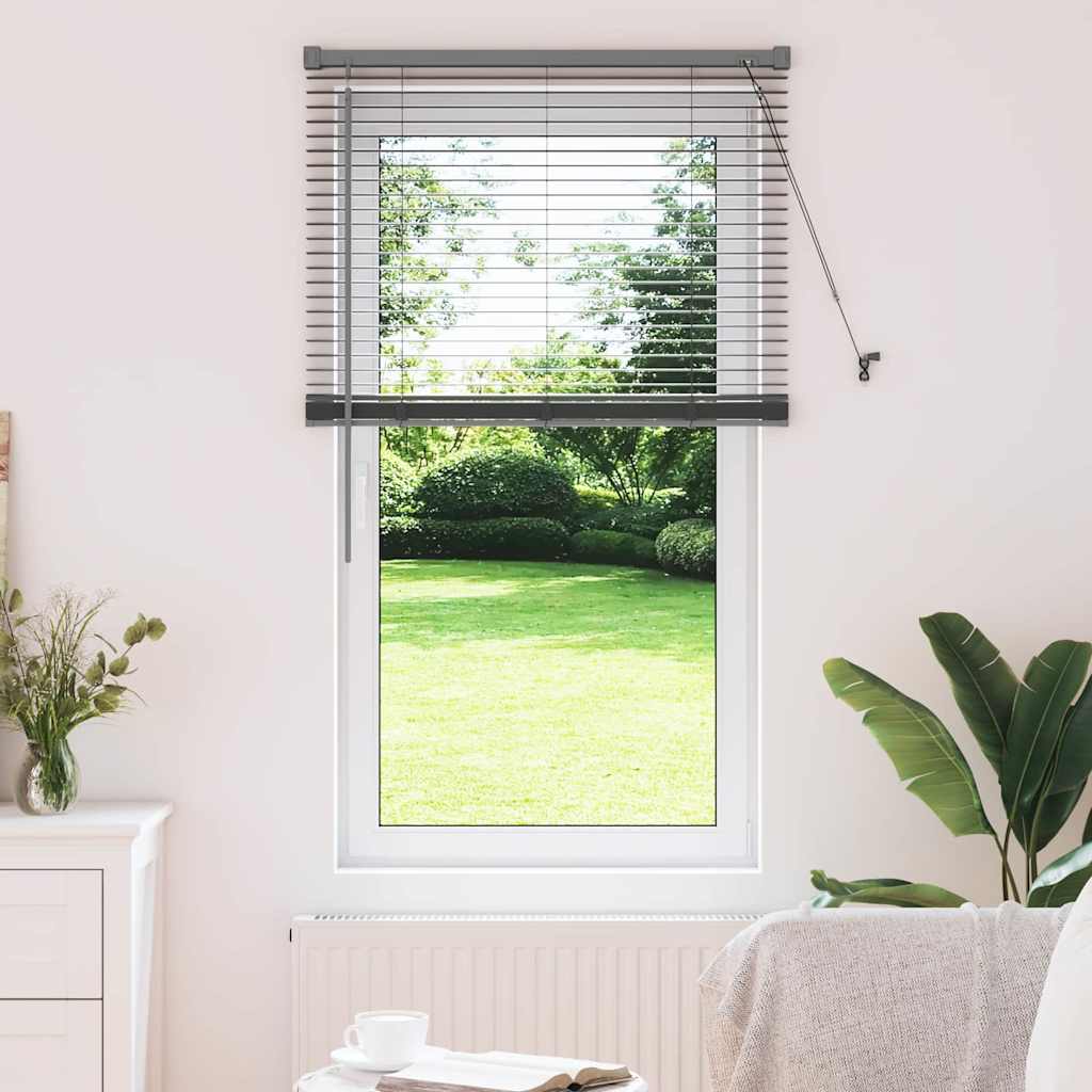 Venetian Blinds Manual Dark Grey 130 x 70 cm Aluminium