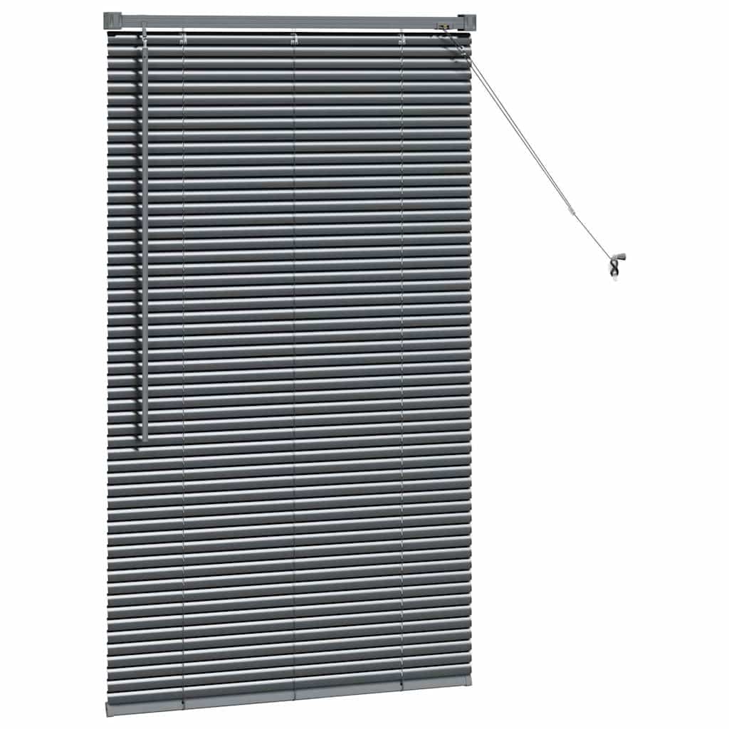 Venetian Blinds Manual Dark Grey 130 x 70 cm Aluminium