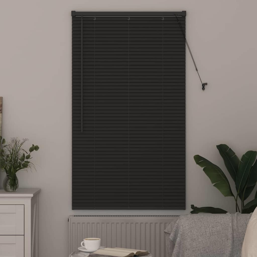 Venetian Blinds Manual Dark Grey 130 x 75 cm Aluminium