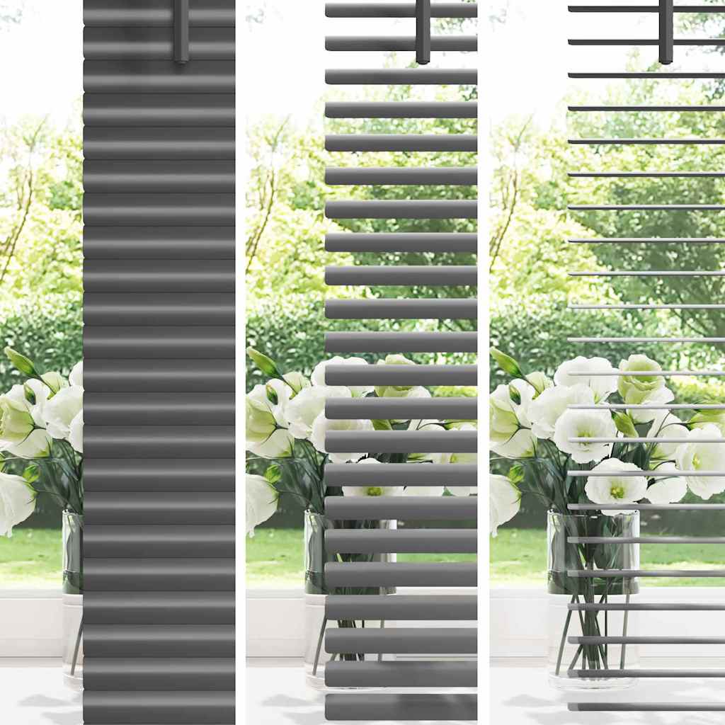 Venetian Blinds Manual Dark Grey 130 x 75 cm Aluminium