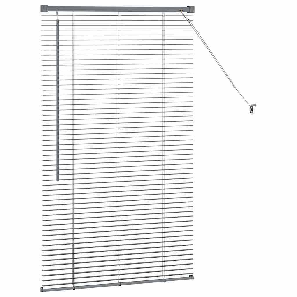 Venetian Blinds Manual Dark Grey 130 x 75 cm Aluminium