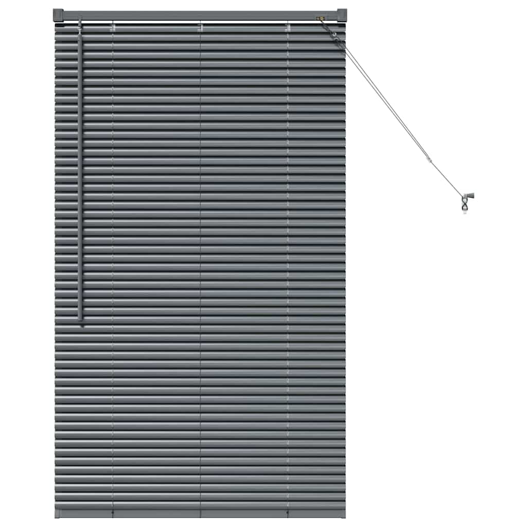 Venetian Blinds Manual Dark Grey 130 x 75 cm Aluminium