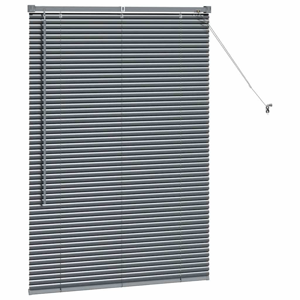 Venetian Blinds Manual Dark Grey 130 x 85 cm Aluminium