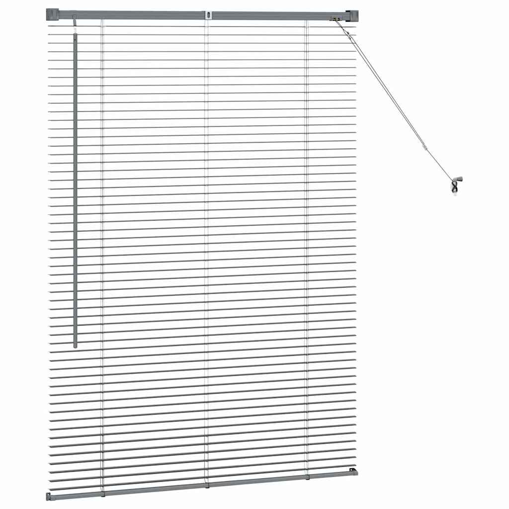 Venetian Blinds Manual Dark Grey 130 x 90 cm Aluminium