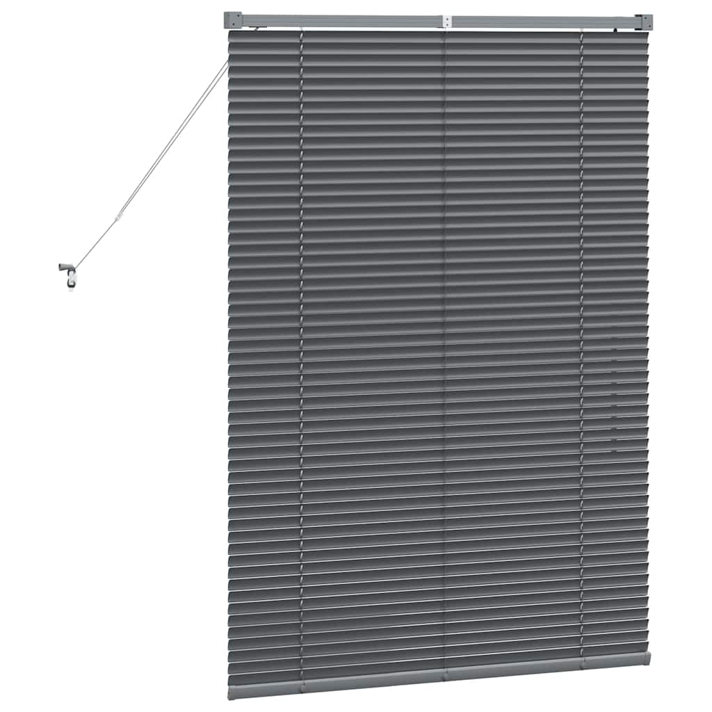 Venetian Blinds Manual Dark Grey 130 x 95 cm Aluminium