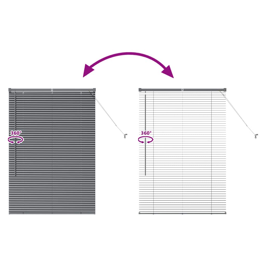 Venetian Blinds Manual Dark Grey 130 x 95 cm Aluminium