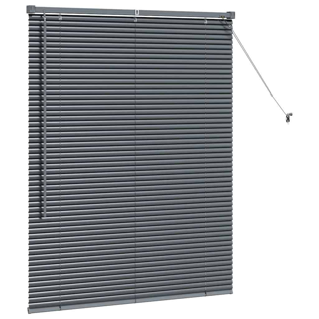 Venetian Blinds Manual Dark Grey 130 x 105 cm Aluminium