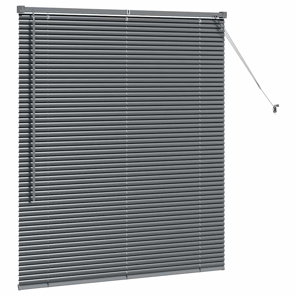 Venetian Blinds Manual Dark Grey 130 x 120 cm Aluminium