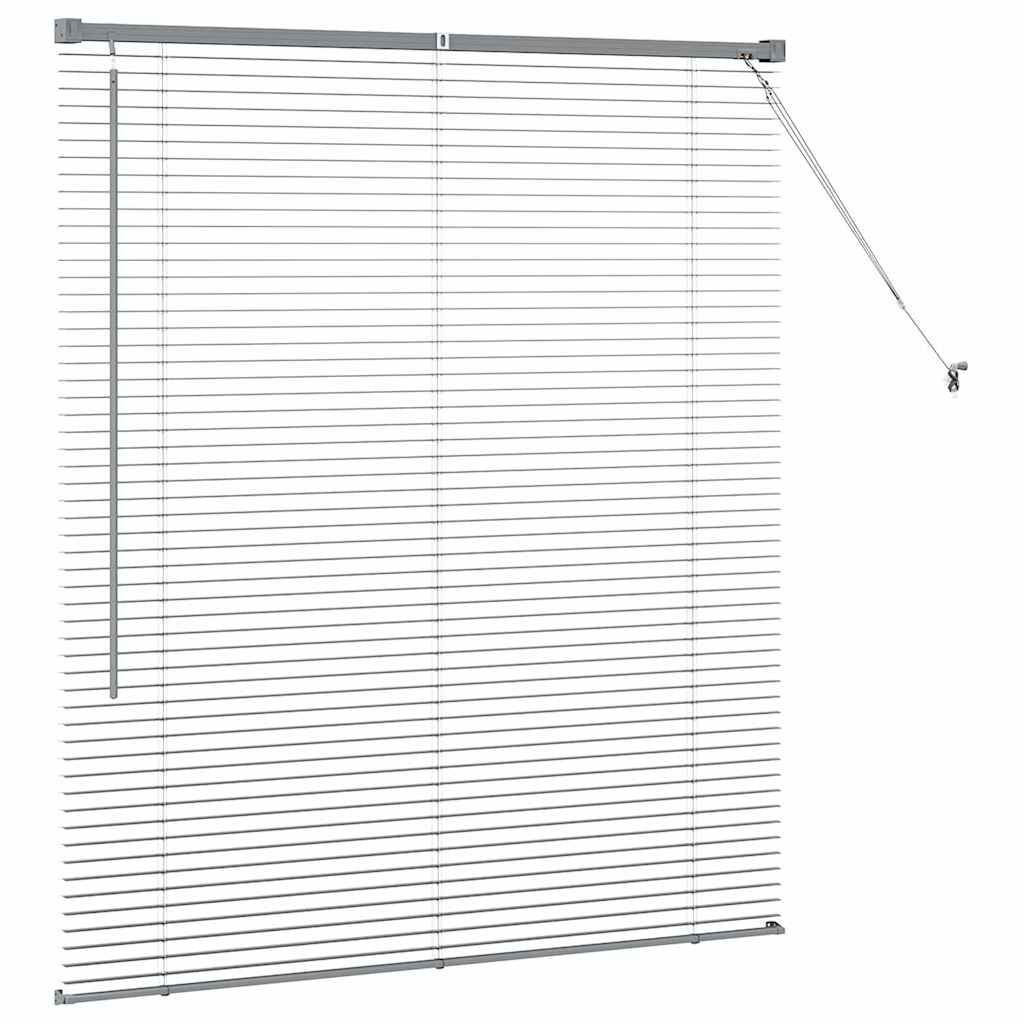 Venetian Blinds Manual Dark Grey 130 x 120 cm Aluminium