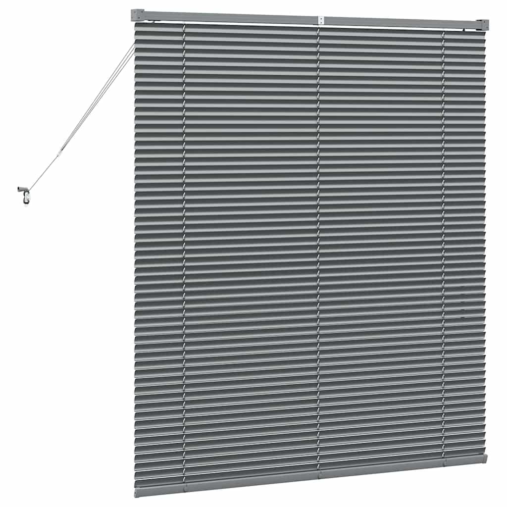 Venetian Blinds Manual Dark Grey 130 x 120 cm Aluminium