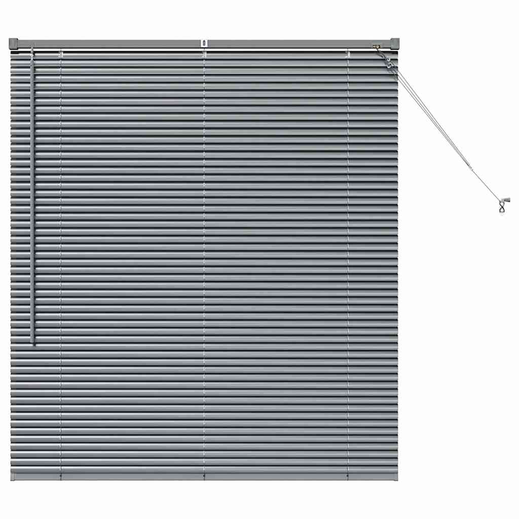 Venetian Blinds Manual Dark Grey 130 x 120 cm Aluminium