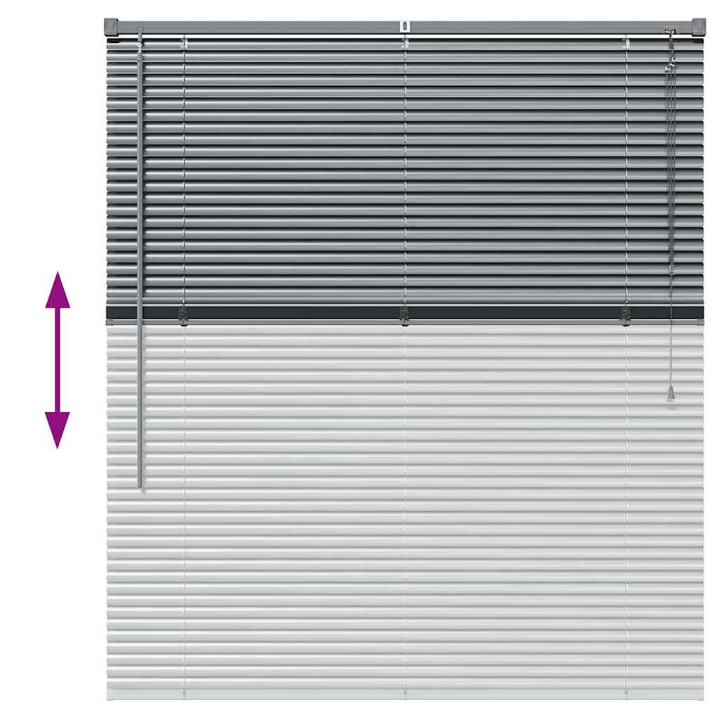 Venetian Blinds Manual Dark Grey 130 x 120 cm Aluminium
