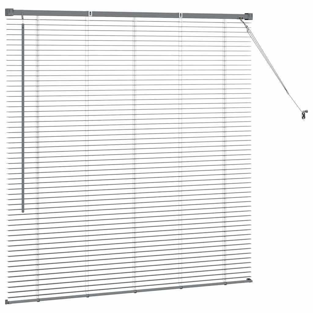 Venetian Blinds Manual Dark Grey 130 x 130 cm Aluminium