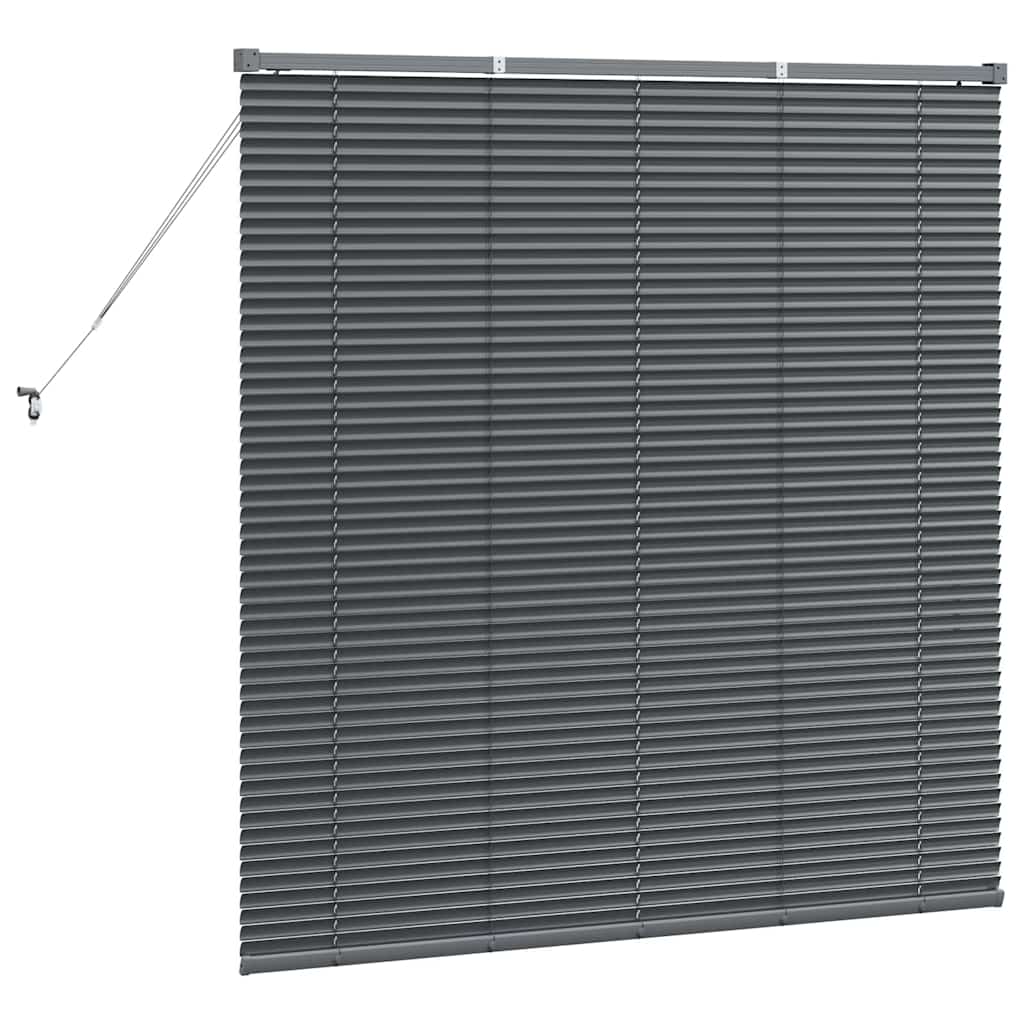 Venetian Blinds Manual Dark Grey 130 x 130 cm Aluminium