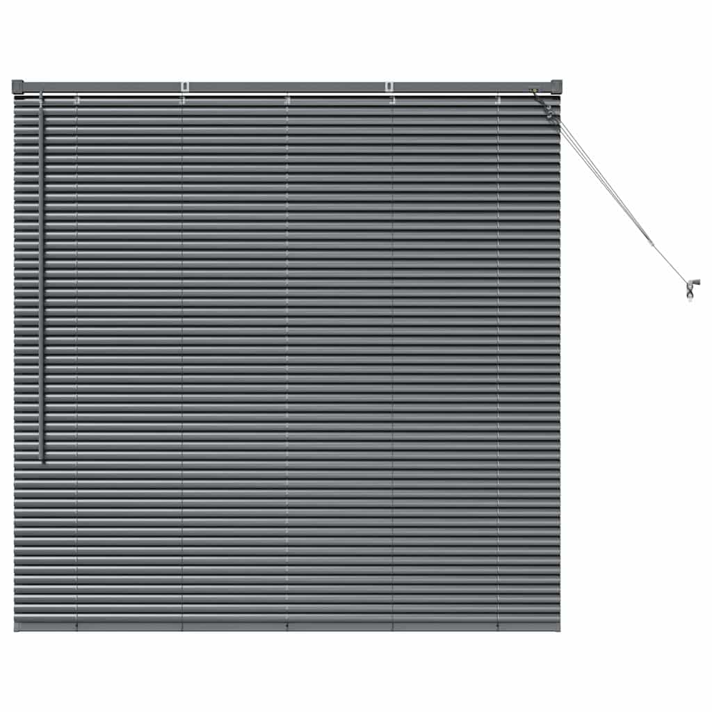 Venetian Blinds Manual Dark Grey 130 x 130 cm Aluminium