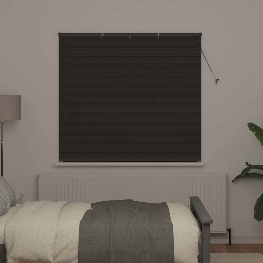 Venetian Blinds Manual Dark Grey 130 x 140 cm Aluminium