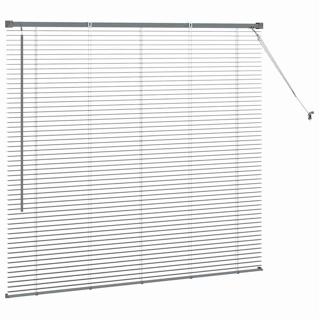 Venetian Blinds Manual Dark Grey 130 x 150 cm Aluminium