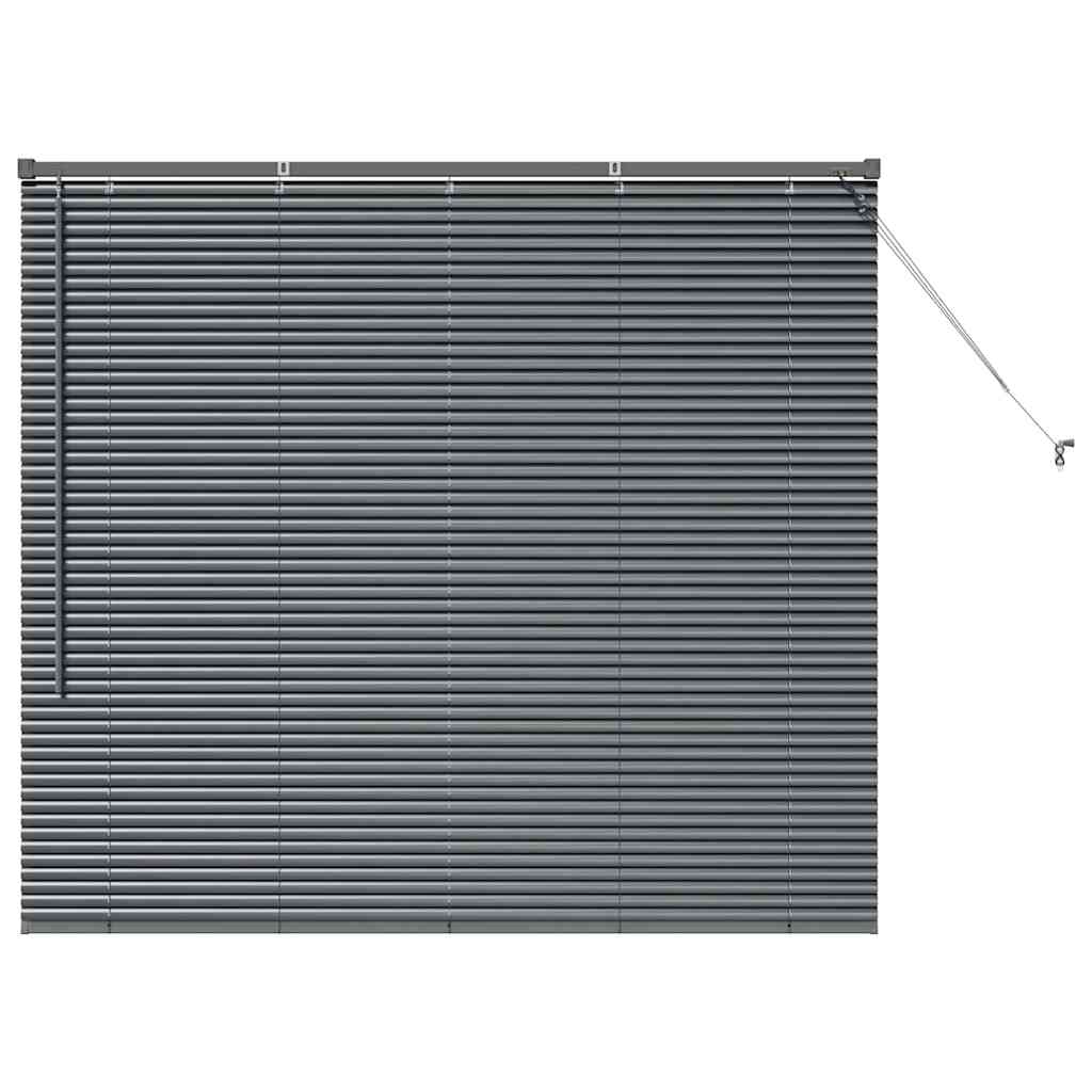 Venetian Blinds Manual Dark Grey 130 x 150 cm Aluminium