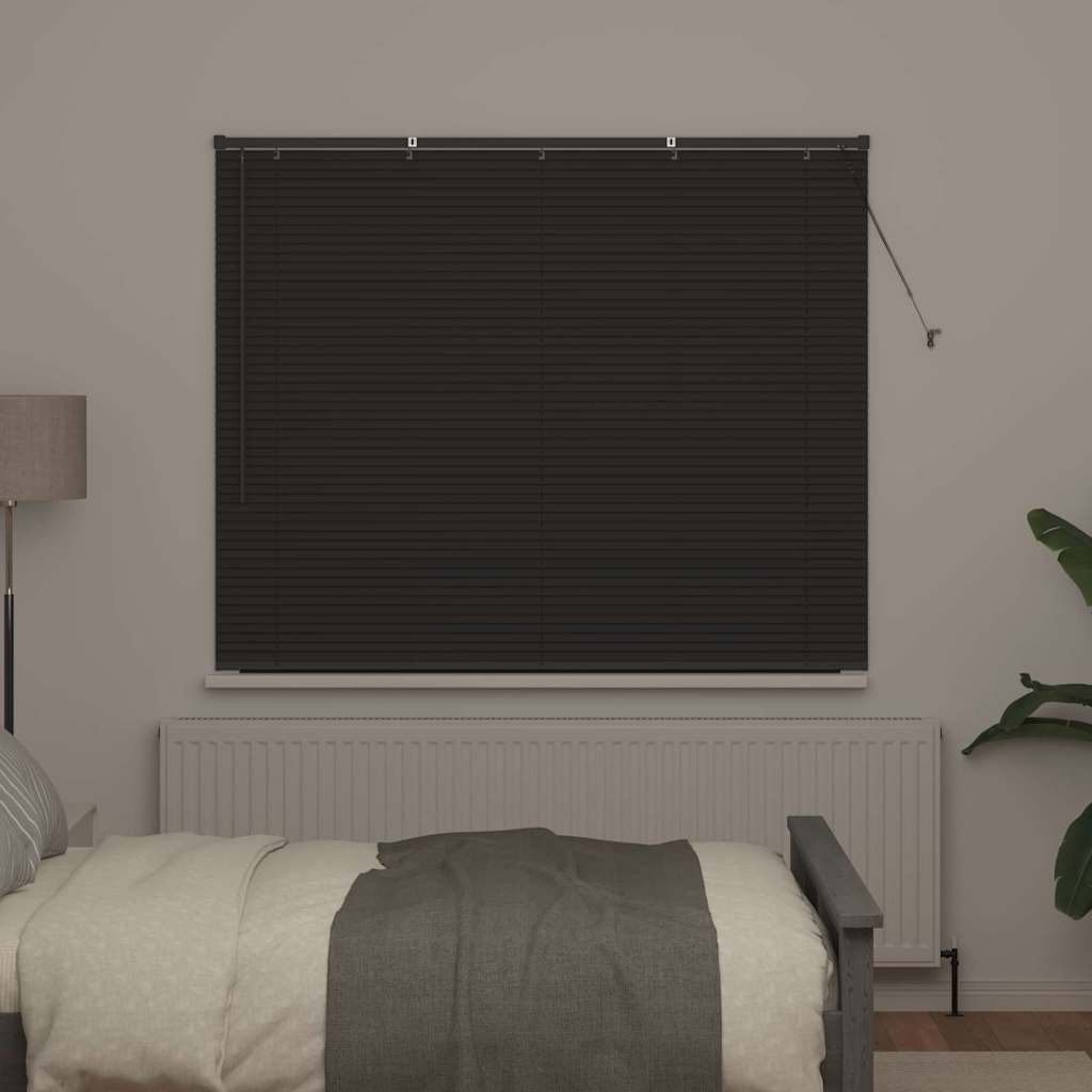 Venetian Blinds Manual Dark Grey 130 x 160 cm Aluminium
