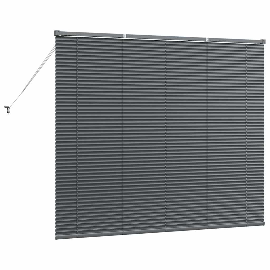 Venetian Blinds Manual Dark Grey 130 x 160 cm Aluminium