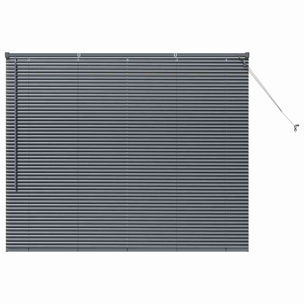 Venetian Blinds Manual Dark Grey 130 x 160 cm Aluminium
