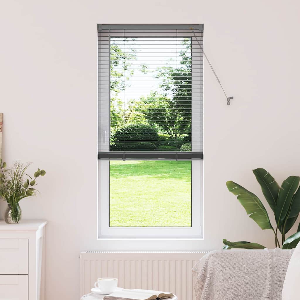 Venetian Blinds Manual Dark Grey 175 x 55 cm Aluminium
