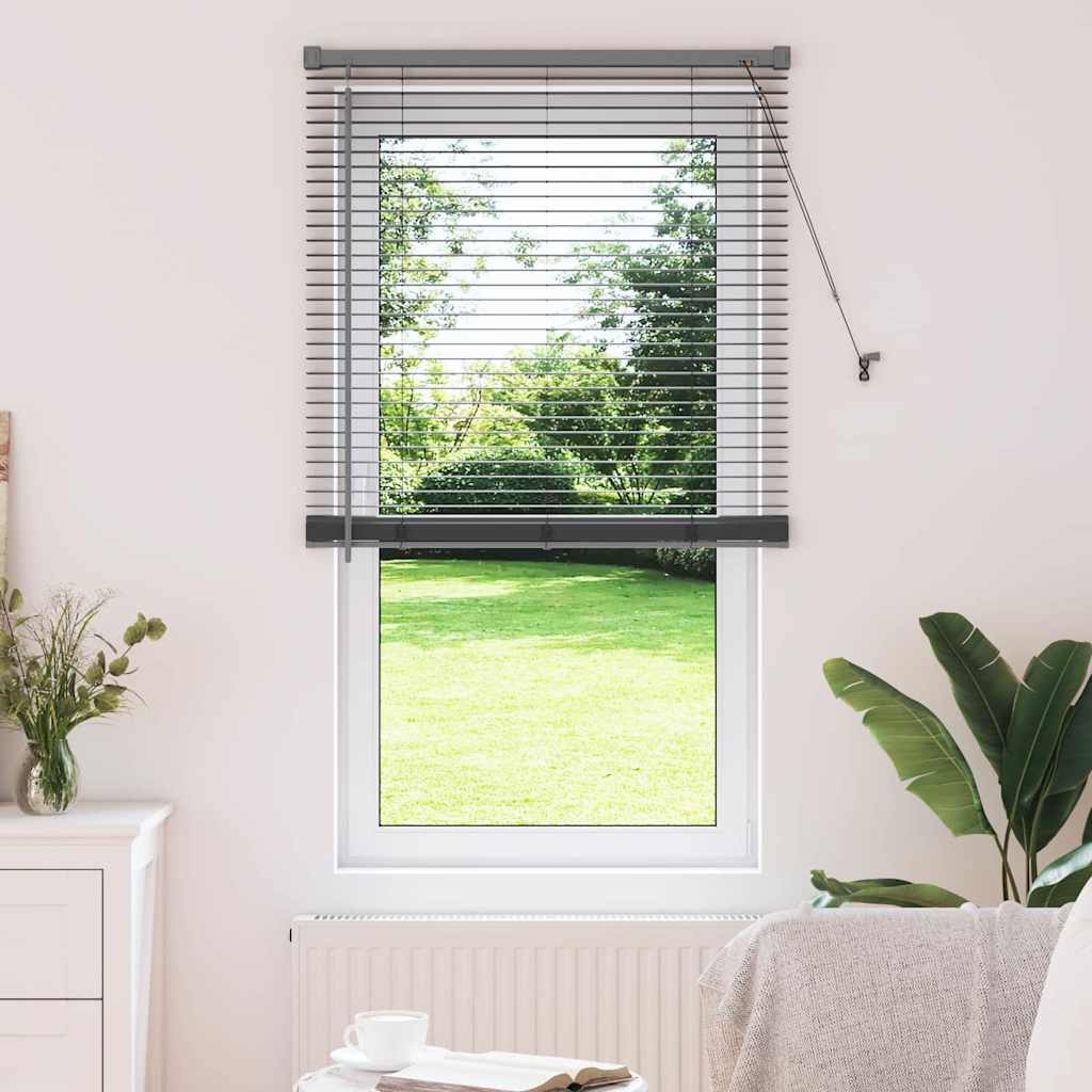 Venetian Blinds Manual Dark Grey 175 x 75 cm Aluminium