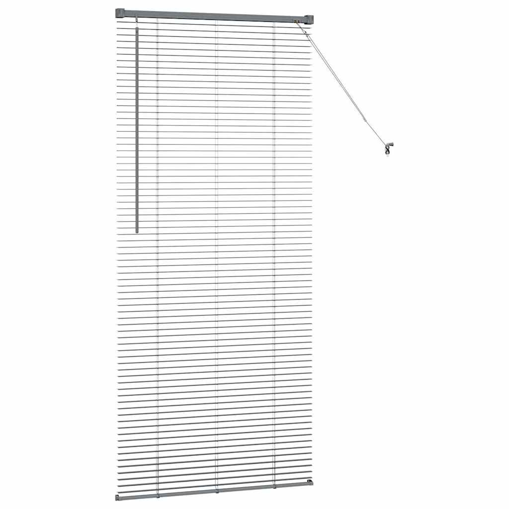 Venetian Blinds Manual Dark Grey 175 x 75 cm Aluminium