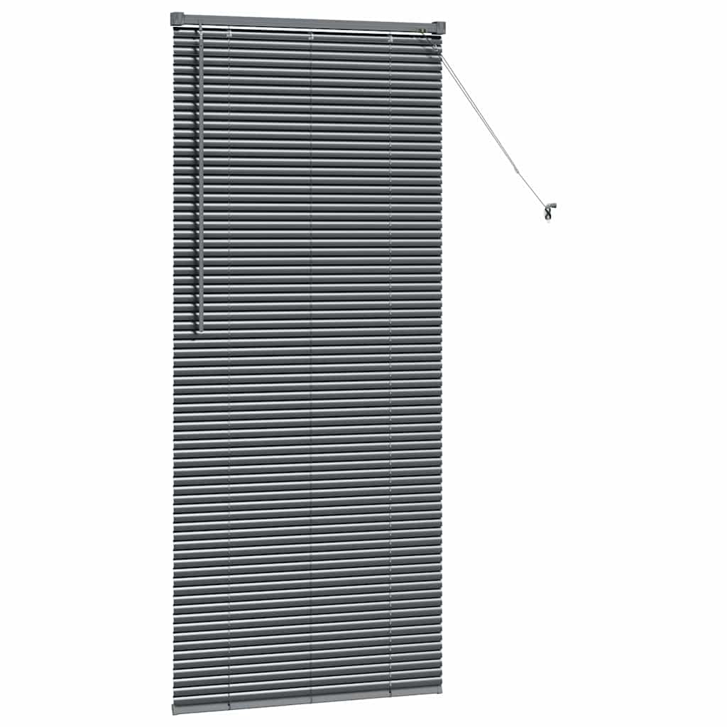 Venetian Blinds Manual Dark Grey 175 x 80 cm Aluminium