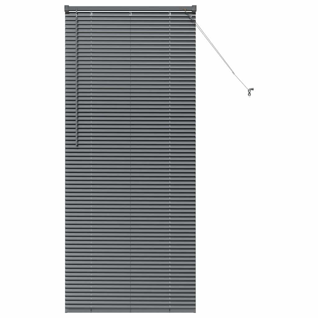 Venetian Blinds Manual Dark Grey 175 x 80 cm Aluminium