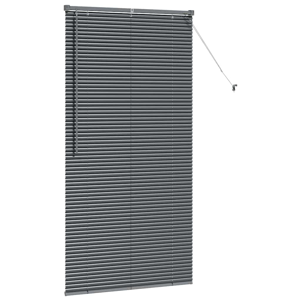 Venetian Blinds Manual Dark Grey 175 x 85 cm Aluminium