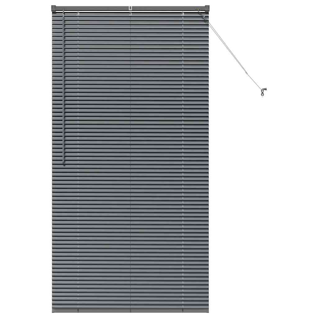 Venetian Blinds Manual Dark Grey 175 x 85 cm Aluminium
