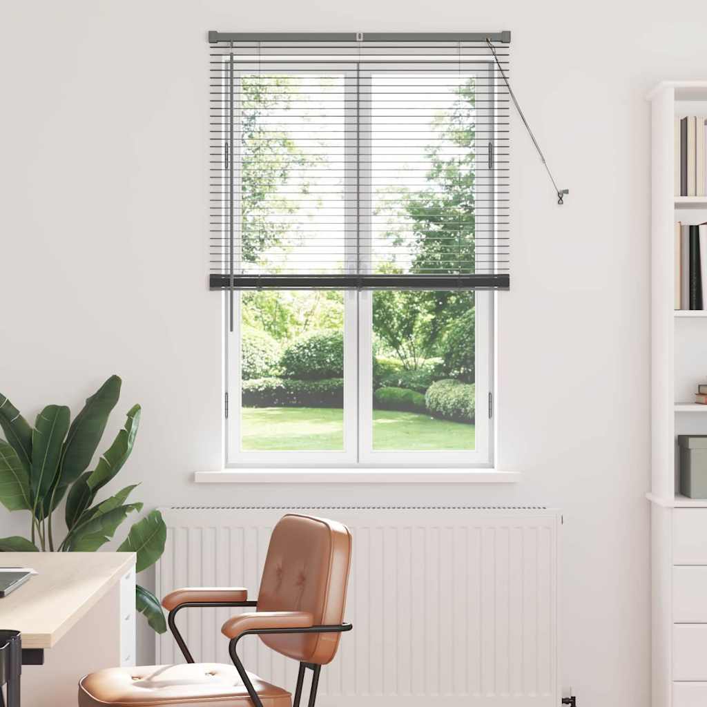 Venetian Blinds Manual Dark Grey 175 x 95 cm Aluminium