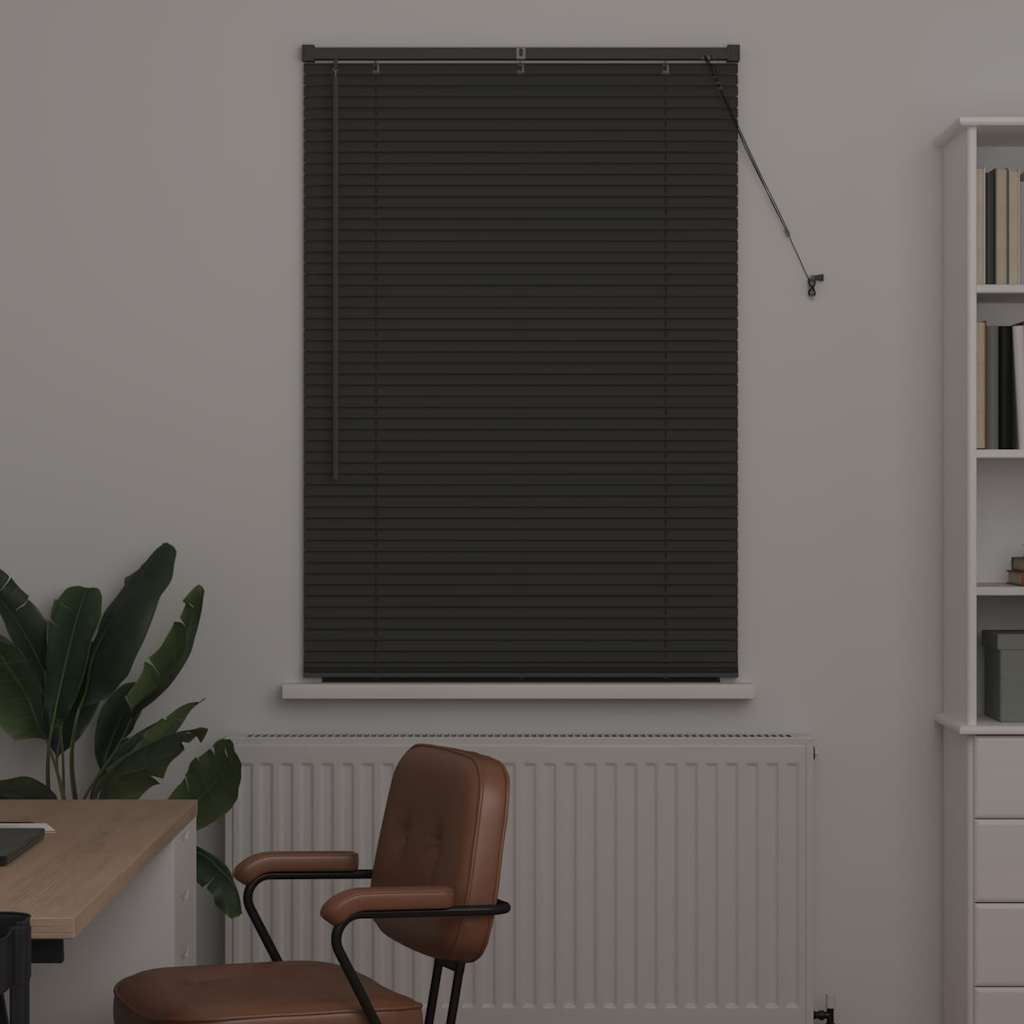Venetian Blinds Manual Dark Grey 175 x 95 cm Aluminium