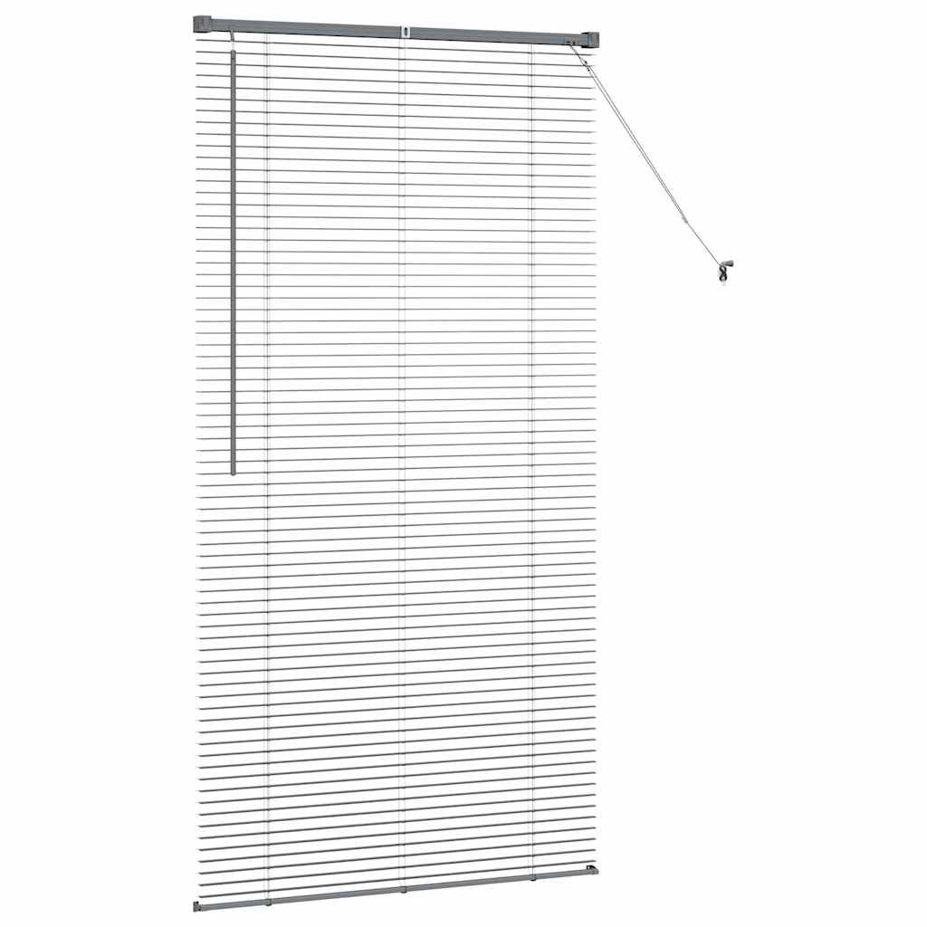 Venetian Blinds Manual Dark Grey 175 x 95 cm Aluminium