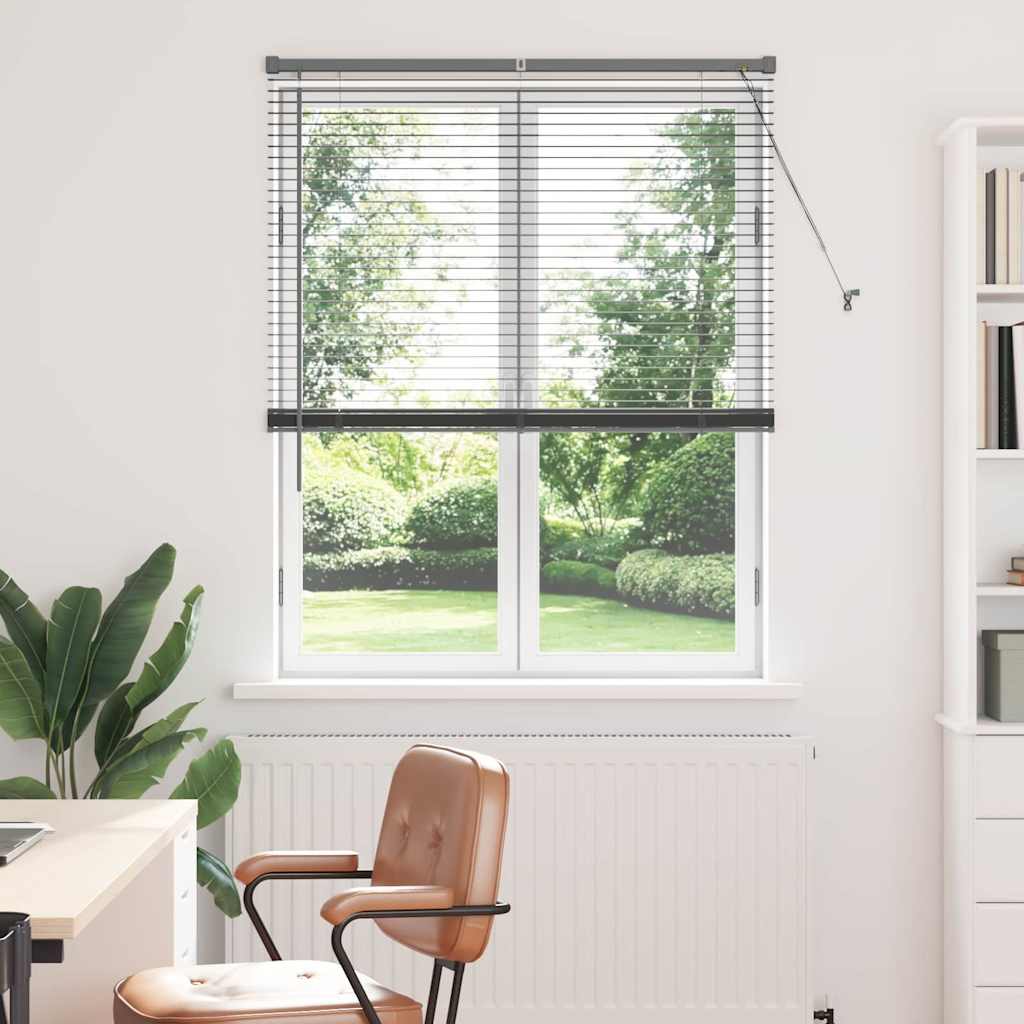 Venetian Blinds Manual Dark Grey 175 x 100 cm Aluminium