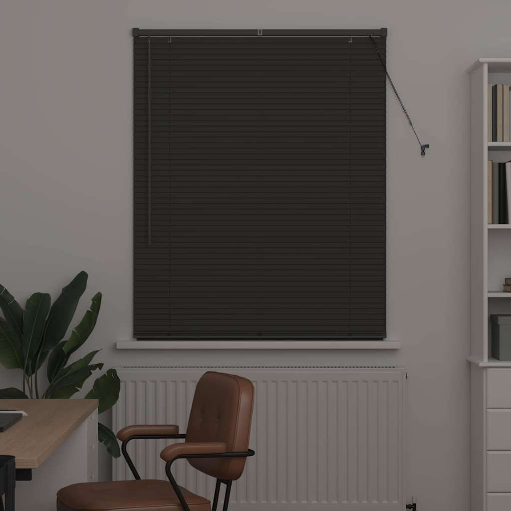 Venetian Blinds Manual Dark Grey 175 x 100 cm Aluminium