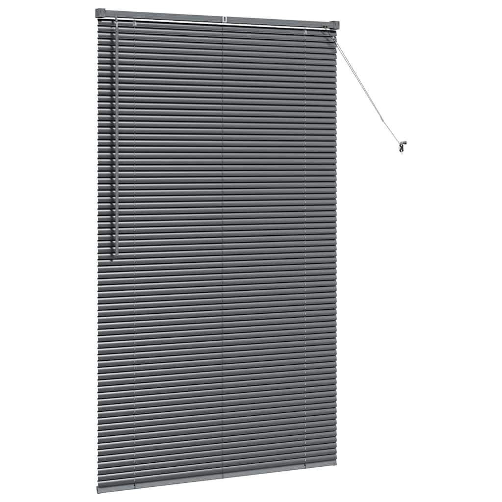 Venetian Blinds Manual Dark Grey 175 x 100 cm Aluminium