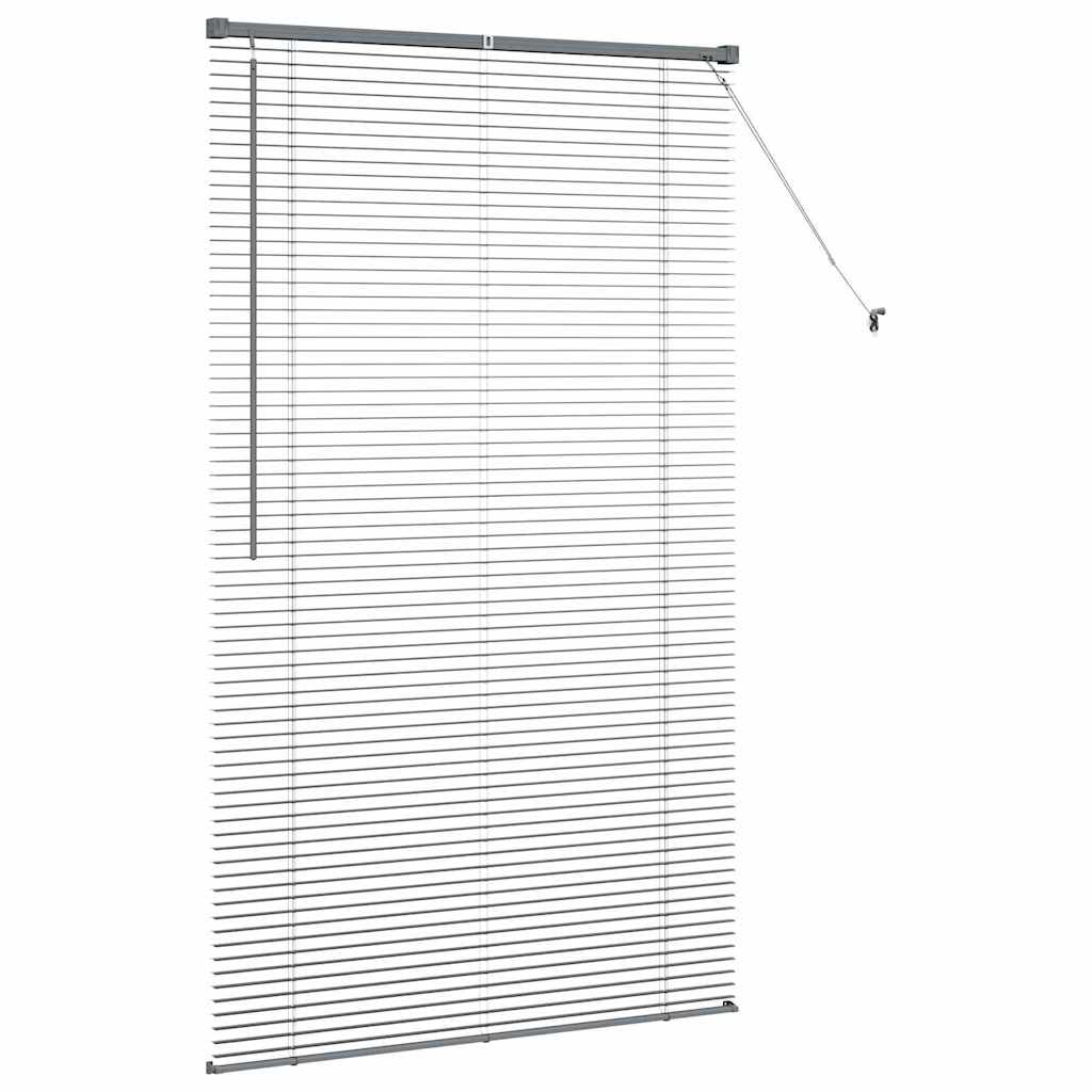 Venetian Blinds Manual Dark Grey 175 x 100 cm Aluminium