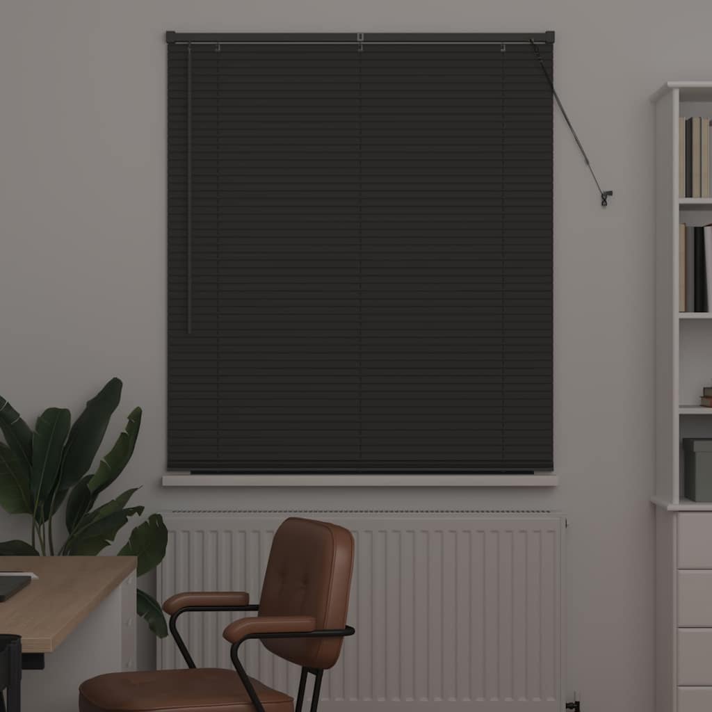 Venetian Blinds Manual Dark Grey 175 x 110 cm Aluminium