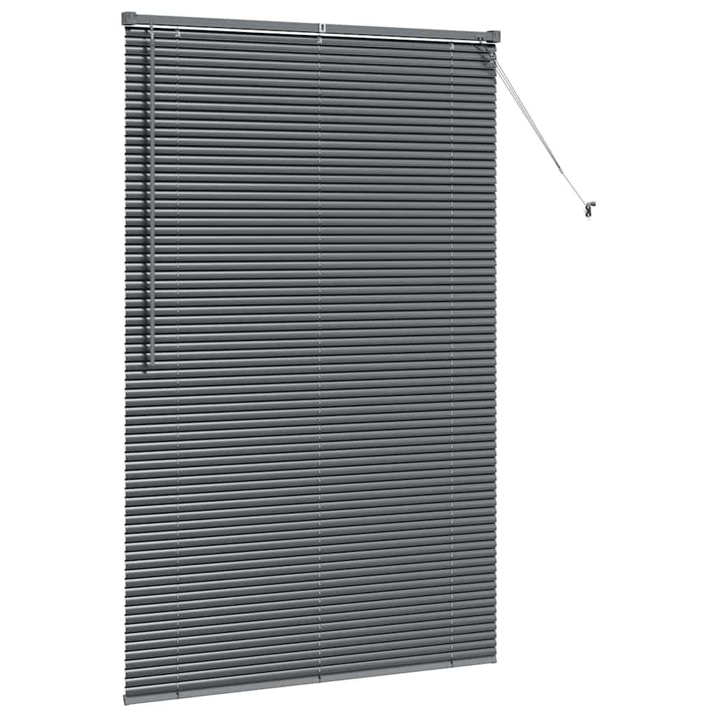 Venetian Blinds Manual Dark Grey 175 x 110 cm Aluminium