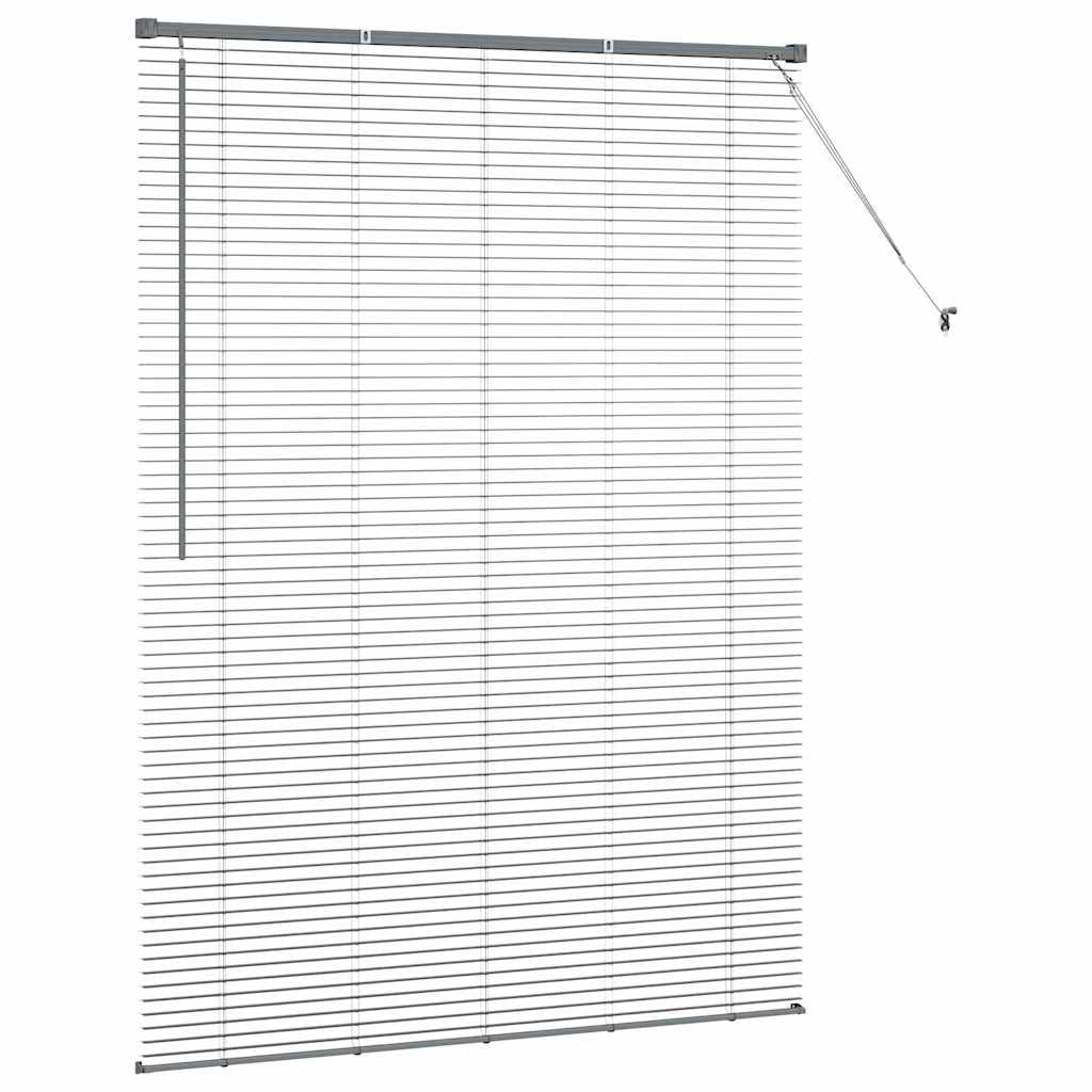 Venetian Blinds Manual Dark Grey 175 x 135 cm Aluminium