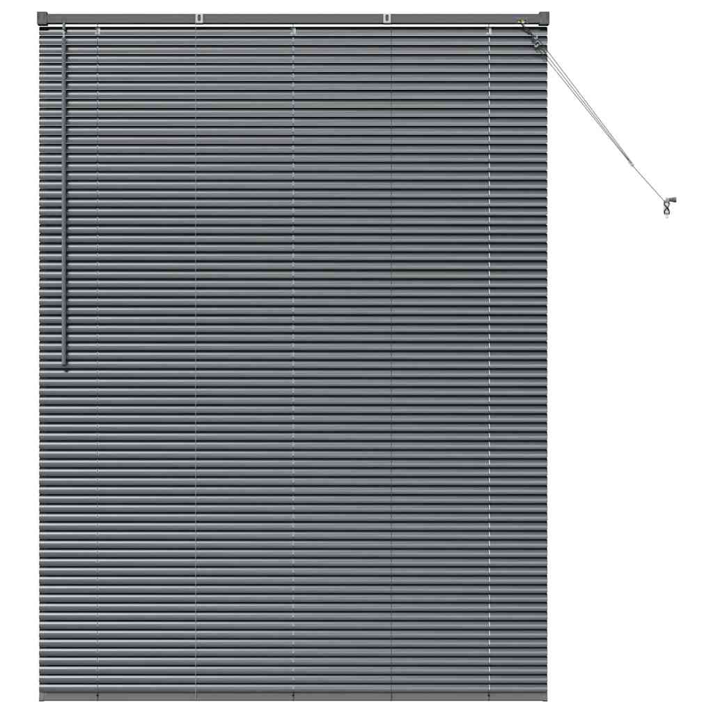 Venetian Blinds Manual Dark Grey 175 x 135 cm Aluminium