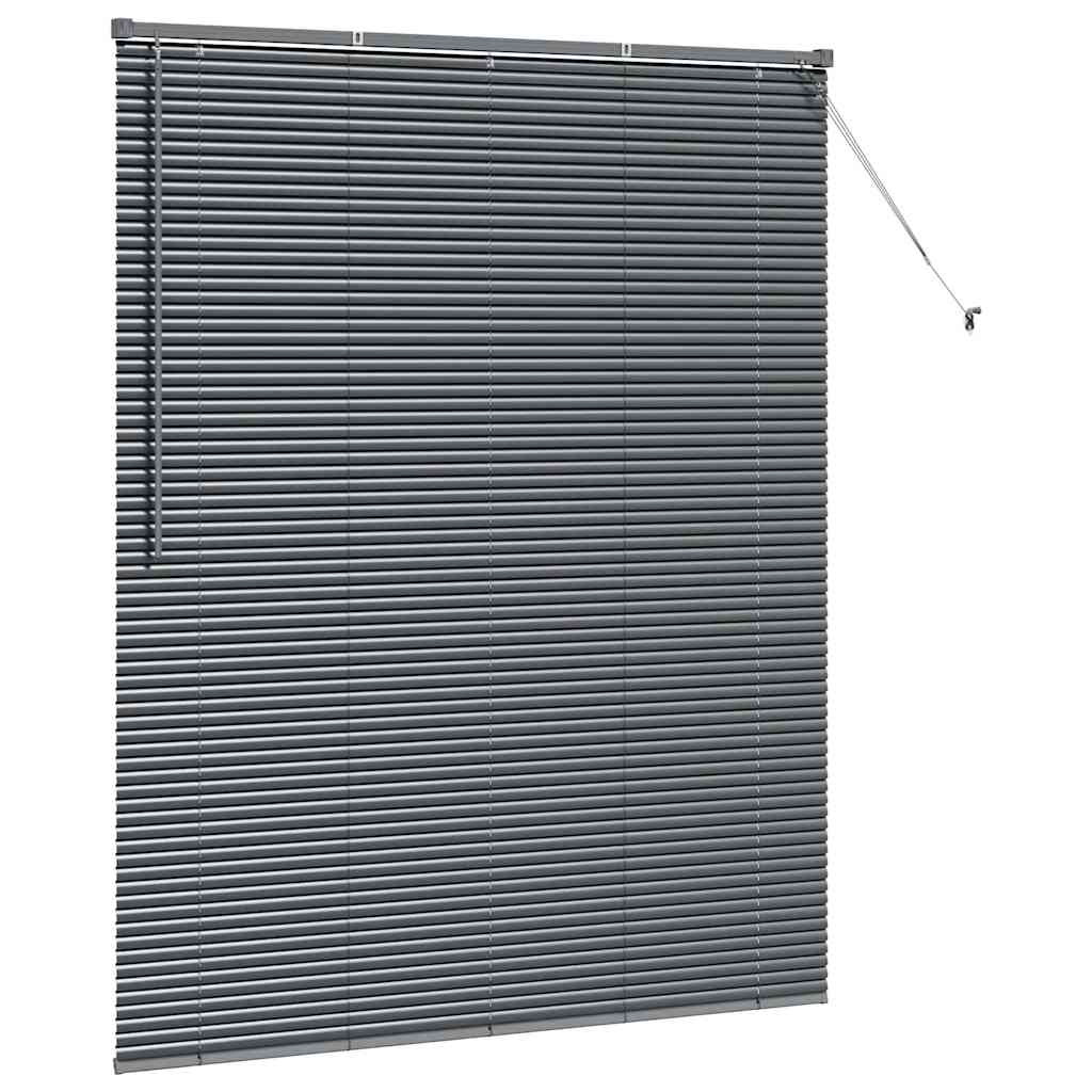 Venetian Blinds Manual Dark Grey 175 x 145 cm Aluminium