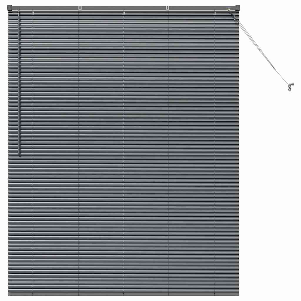 Venetian Blinds Manual Dark Grey 175 x 145 cm Aluminium