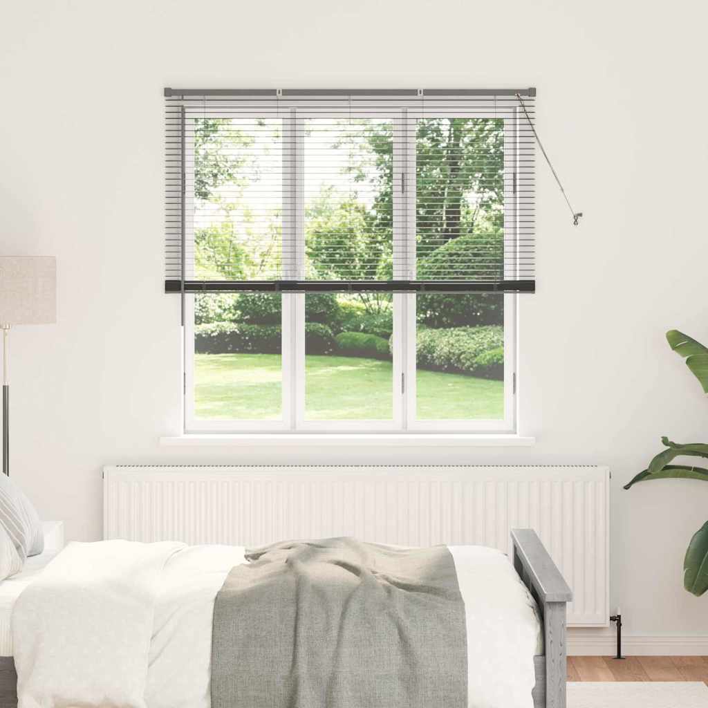 Venetian Blinds Manual Dark Grey 175 x 150 cm Aluminium