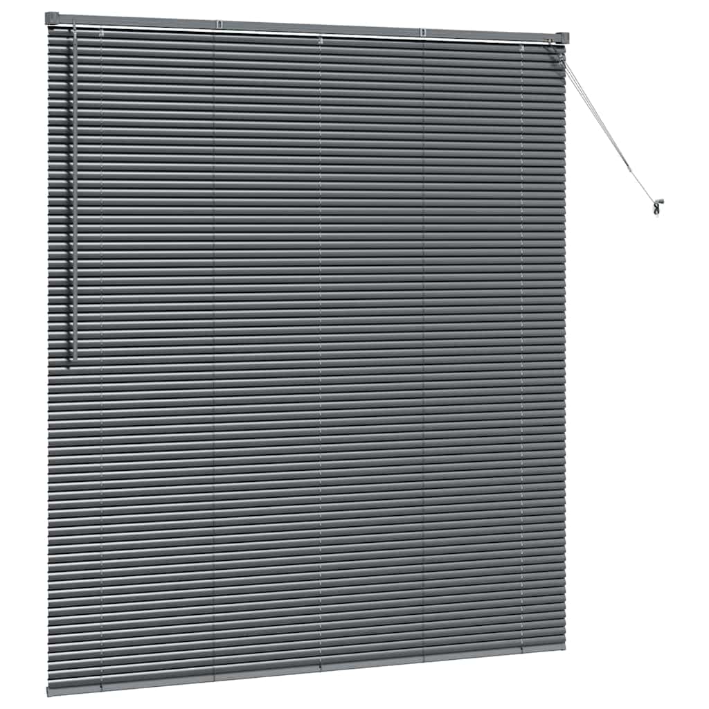 Venetian Blinds Manual Dark Grey 175 x 155 cm Aluminium