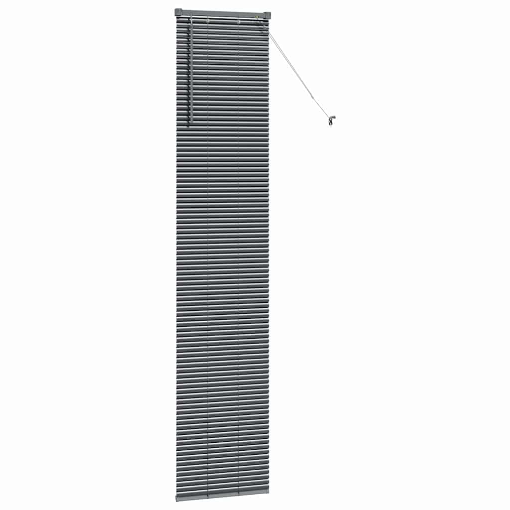 Venetian Blinds Manual Dark Grey 220 x 40 cm Aluminium